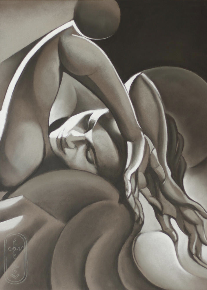  Flow of Life - 18-07-24 Wall Artwork In Black Floating Frame