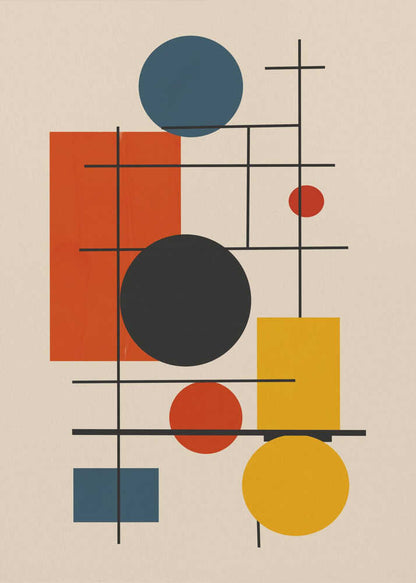 Wall art Geometric Abstract Design With Intersecting