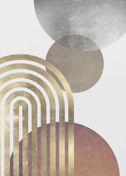 Wall art Composition lines and circles 2