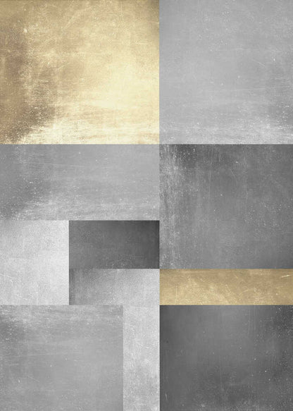 Wall art Gold and silver textures 5