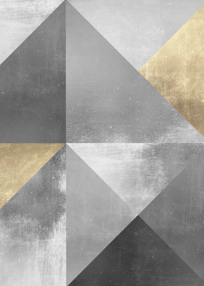 Wall art Gold and silver textures 2