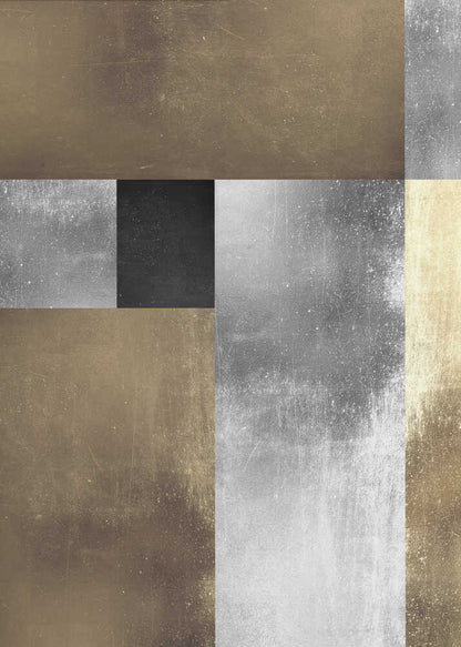 Wall art Gold and silver textures 1