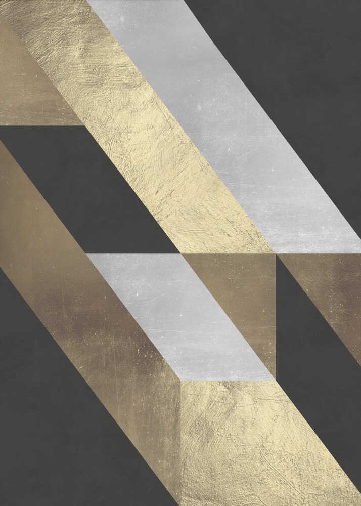 Wall art Geometric Gold Flow