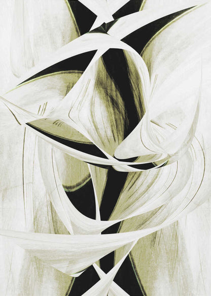 Wall art  Intertwined Shapes And Monochromatic Tones