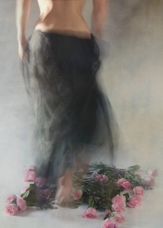 Four Dozen Roses l Wall Artwork In Black Floating Frame