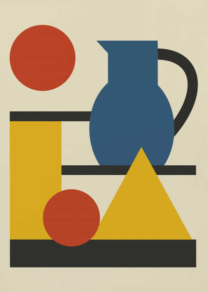 Wall art Geometric Shapes and Pitcher