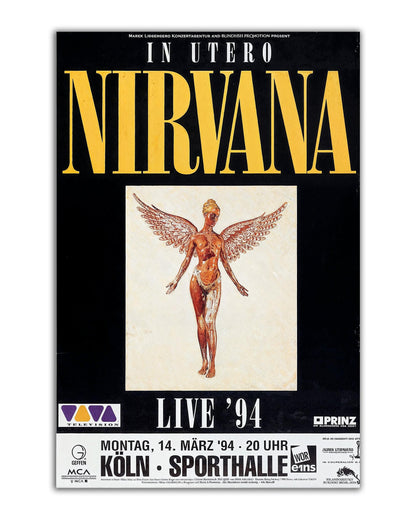 vintage nirvana poster without frame