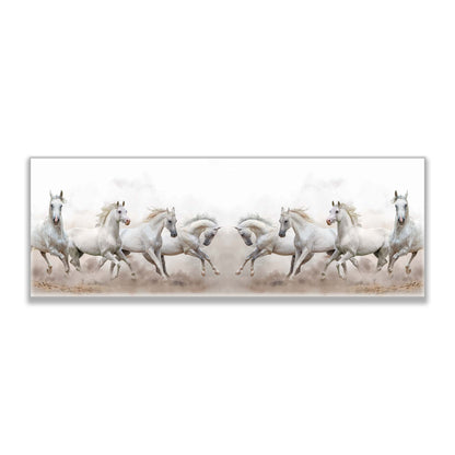 Wildlife Canvas-Arabian Horses White Sky-Wall Art