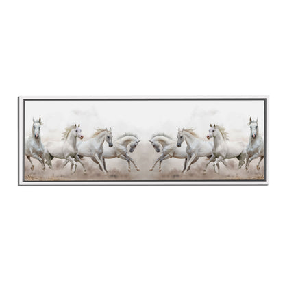 Wildlife Canvas-Arabian Horses White Sky-Wall Art