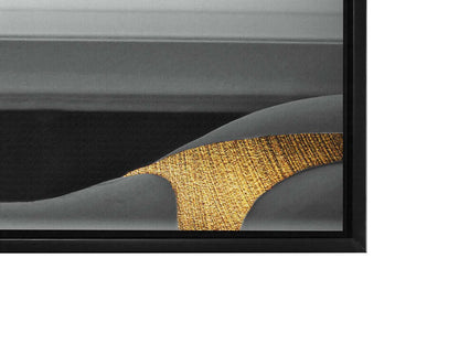 Black and Gold Curves Canvas - Fine Art -Large Wall decor- Gold varnish